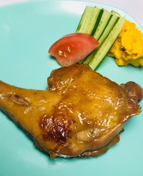 骨付き鶏もも肉の照り焼き