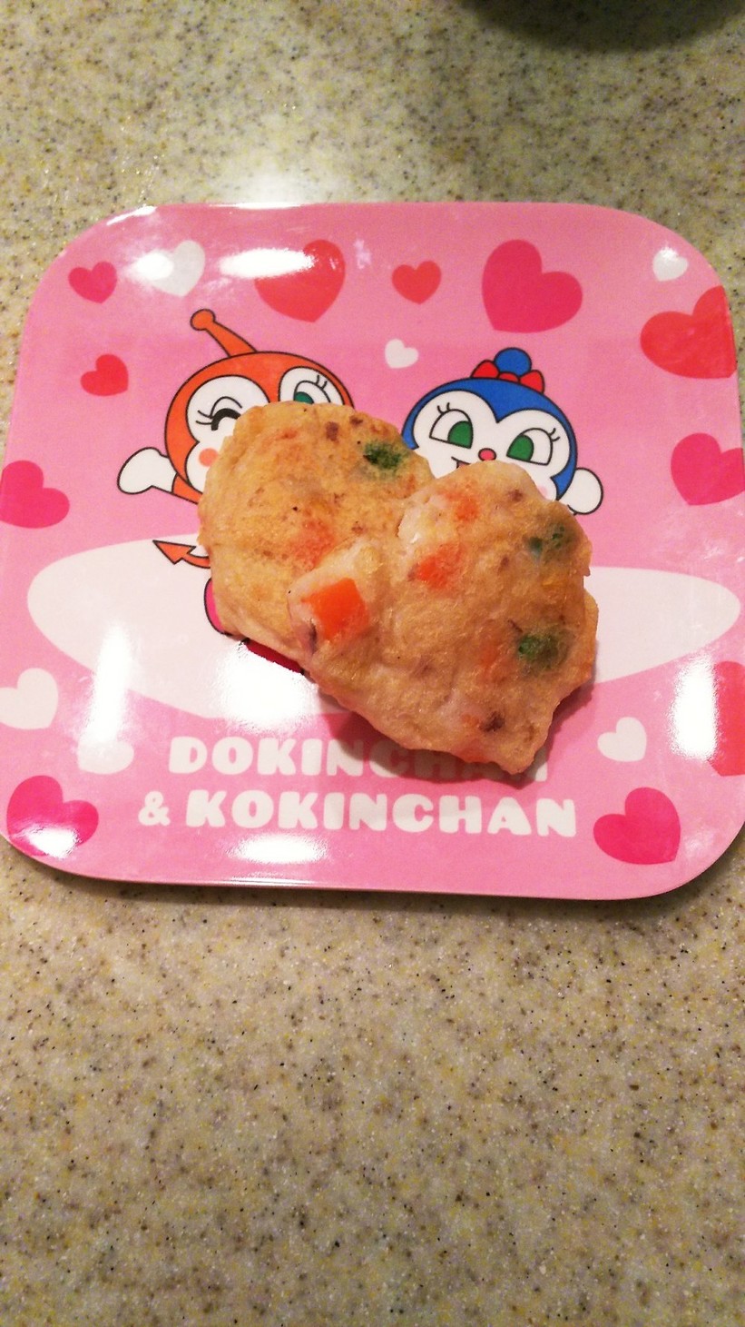簡単離乳食☆鱈と野菜の豆腐バーグの画像