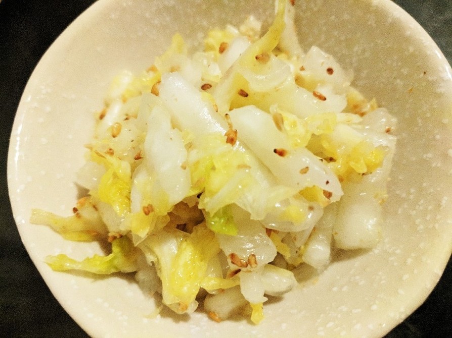 寿司酢の粉で作る、白菜ごま酢漬けの画像