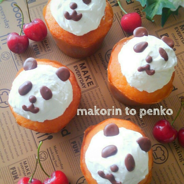 インスタ映え ふわもこパンダカップケーキ レシピ 作り方 By まこりんとペン子 クックパッド 簡単おいしいみんなのレシピが374万品