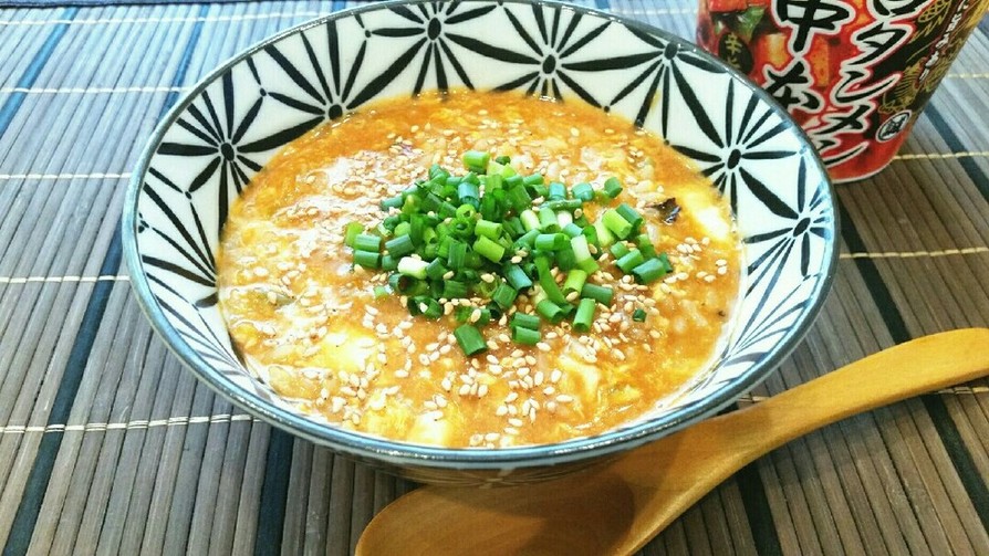 簡単♡蒙古タンメン中本でスープご飯の画像