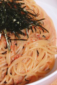 明太子スパゲティ☆ふりかけ＆マヨ豆板醤味