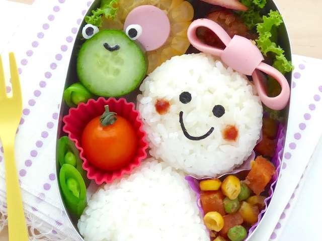 キャラ弁 てるてる坊主にかわいいリボン レシピ 作り方 By