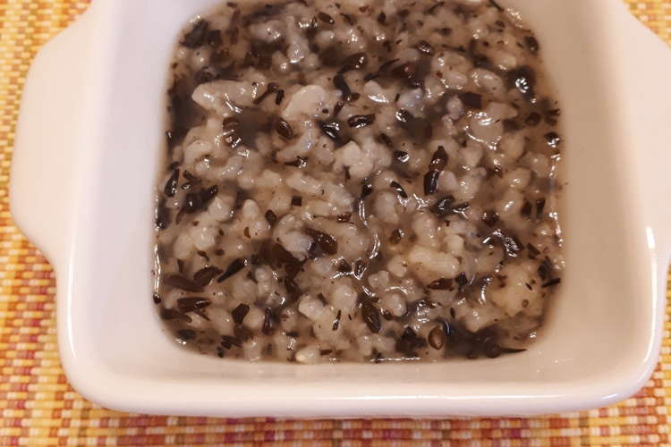 離乳食中期 ひじきのおかゆ レシピ 作り方 By げんきかづき クックパッド 簡単おいしいみんなのレシピが358万品