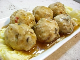 レンジで簡単♫中華風鶏団子のあんかけ♡