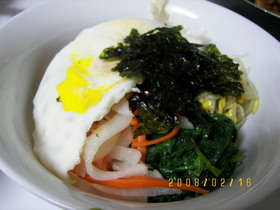 簡単でやさしい味♡豚キムチビビンバ