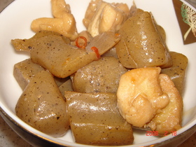 こんにゃくと鶏肉のピリ辛煮
