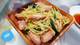 もやしとキュウリの炒めもの〜カレー風味〜