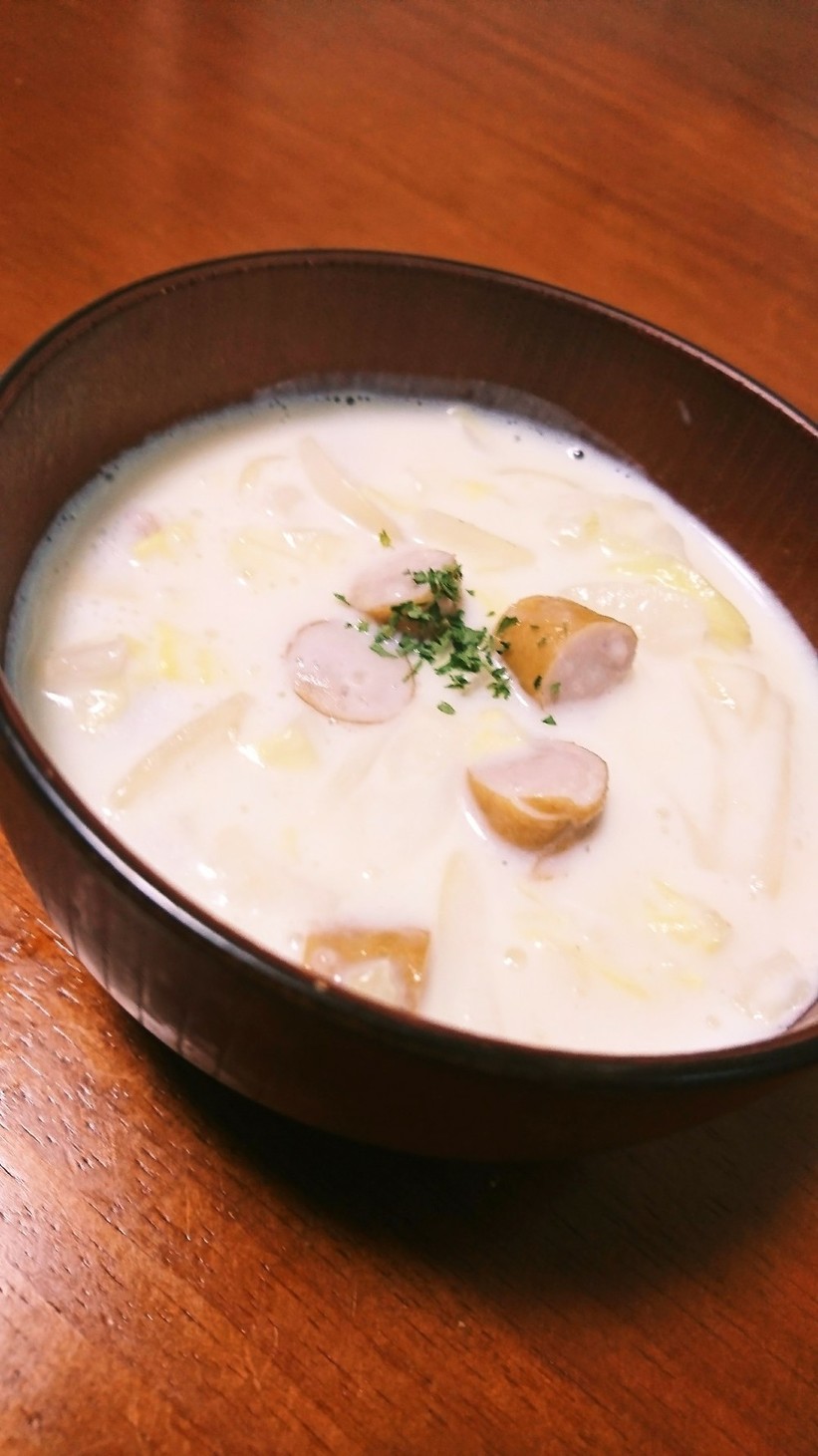 簡単★米粉で！白菜の和風クリームスープの画像