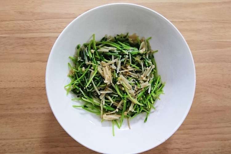豆苗とえのきのシンプル炒め レシピ 作り方 By R2mkt クックパッド 簡単おいしいみんなのレシピが357万品