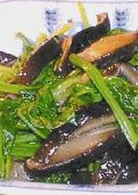 生椎茸とほうれん草の煮物