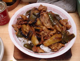 改良版_なすと豚肉の甘辛炒め/スタミナ丼