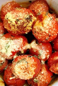 市販ソースで簡単♪ミニトマトのバジル焼