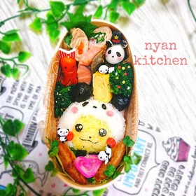 『パンダなピカチュウ♪』弁当♡キャラ弁♡