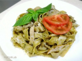 ワンポットでトマトと♪ジェノベーゼパスタ