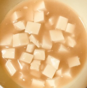 母親の介護食嚥下食にクリームシチュー豆腐の画像