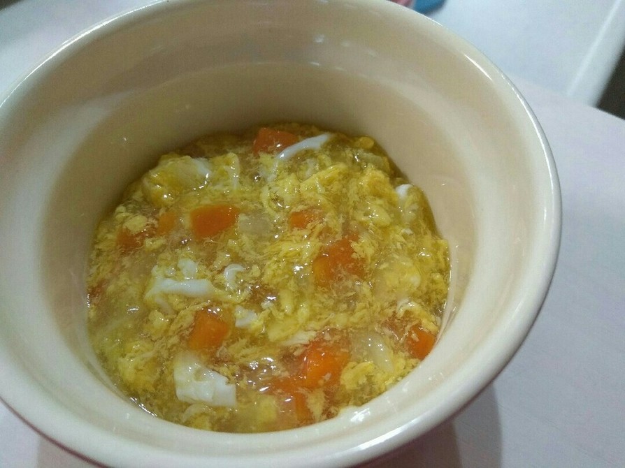 離乳食　後期完了期　野菜と卵のスープの画像