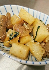 牛肉と長芋のすき焼き風炒め物