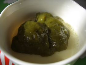 (抹茶ソースかけ)甘酒豆乳ゼリー