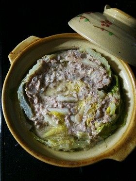 お鍋の素で白菜と豚挽き肉のミルフィーユ