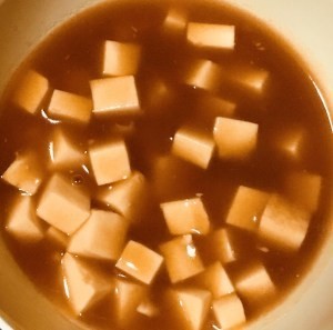 母親の介護食・嚥下食にハヤシソースお豆腐の画像