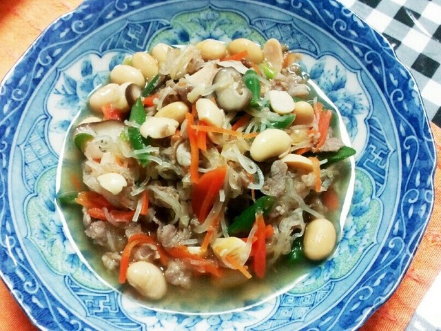 大豆と牛肉 刺身のツマで大根役者煮 レシピ 作り方 By まぶたん クックパッド 簡単おいしいみんなのレシピが353万品