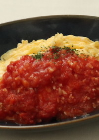 【腸活】塩麹トマトソースのオムライス
