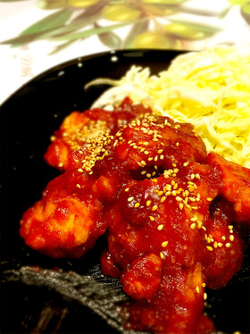 簡単10分で揚げない♫ヤンニョムチキン
