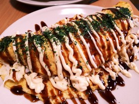 キャベツとチーズの☆とん平焼き