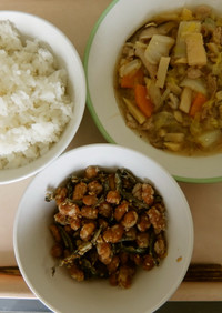給食レシピ　八宝菜・大豆と小魚の揚げ煮