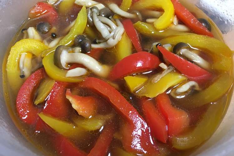 パプリカとブナシメジのマリネ レシピ 作り方 By 花どんこ クックパッド 簡単おいしいみんなのレシピが368万品