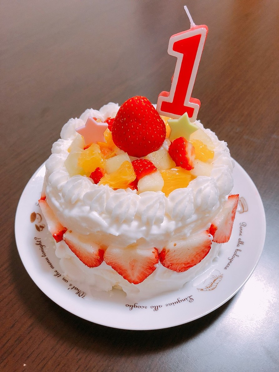 １歳★初めてのバースデーケーキ♡誕生日の画像
