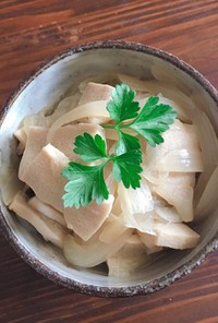 作り置き！高野豆腐と玉ねぎの煮浸し