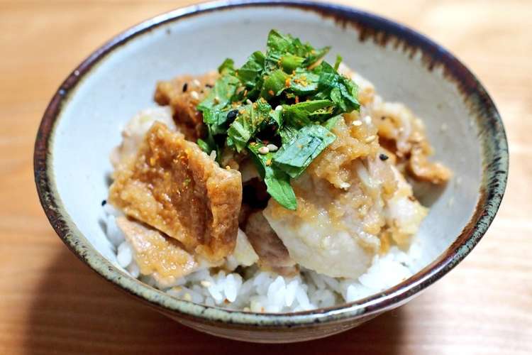 豚バラと稲荷の大根おろし丼 レシピ 作り方 By H13i32maru クックパッド