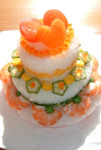 お寿司の３段ケーキ☆