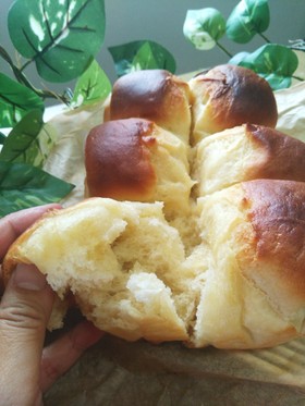 手捏ねでふんわりフカ2牛乳豆腐ちぎりパン