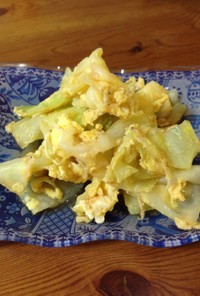 簡単副菜♪キャベツとしらすと卵の炒め物