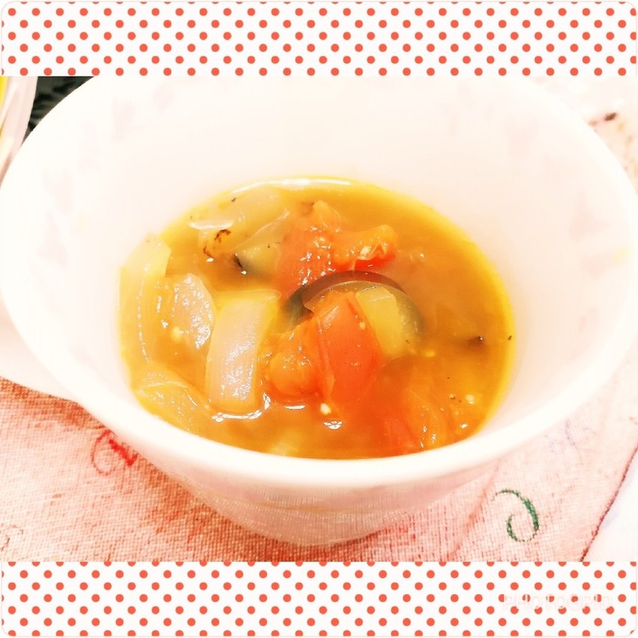 茄子トマトスープ♪シンプル楽チン高栄養♪の画像