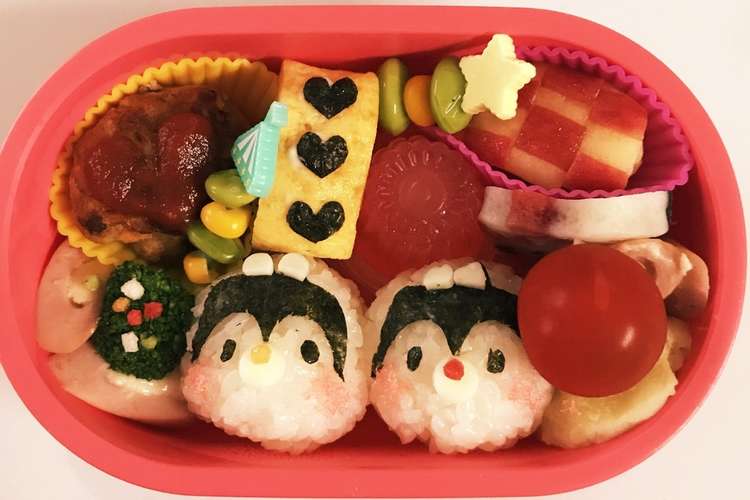 簡単 チップとデールのキャラ弁 デコ弁 レシピ 作り方 By もこにゃん クックパッド