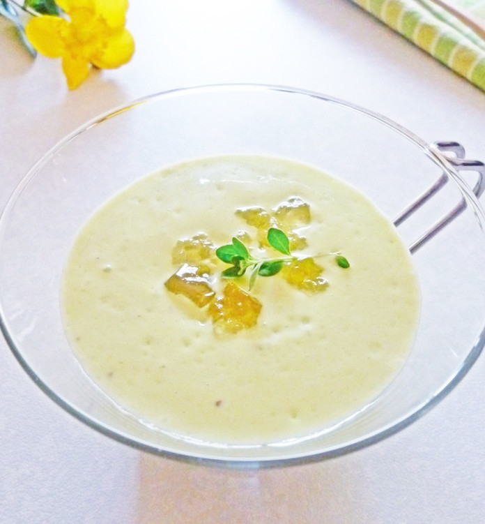 アボカドと豆乳の冷製　美スープの画像