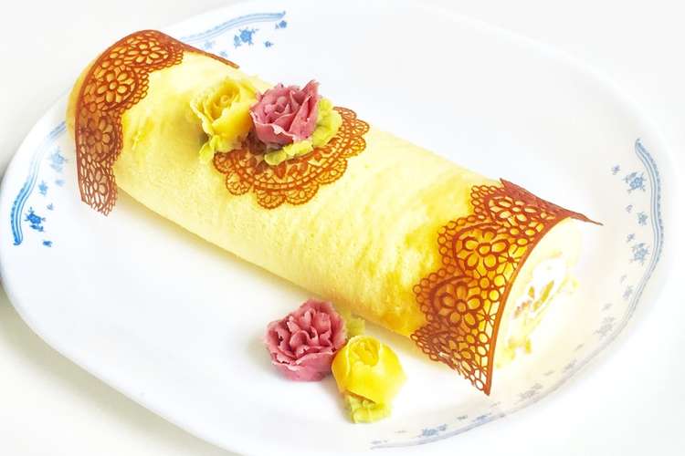 米粉のロールケーキ生クリームあんフラワー レシピ 作り方 By カラフルお菓子デコ クックパッド 簡単おいしいみんなのレシピが349万品