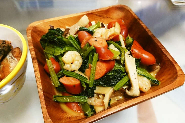 小エビと小松菜のコンソメ炒め レシピ 作り方 By ナスピヨ クックパッド 簡単おいしいみんなのレシピが352万品
