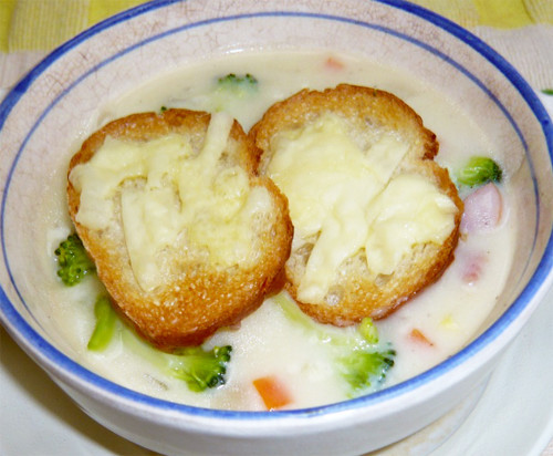 春の豆乳グラタンスープの画像