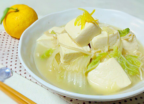 ゆず香る豆腐と白菜のうま煮の画像
