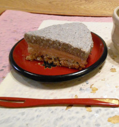 黒ゴマきなこのお豆腐レアチーズケーキの写真