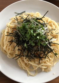 ヤマキの白だしでパパッと明太子パスタ