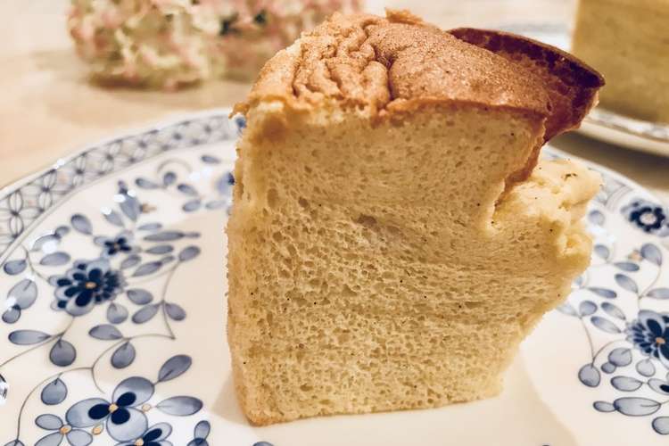 バニラビーンズと米粉のシフォンケーキ レシピ 作り方 By 菜の花と空 クックパッド