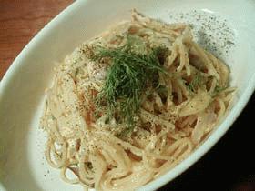 ホッケのカルボナーラ