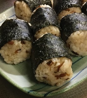 雑な男料理:生姜昆布(佃煮)おにぎり!!