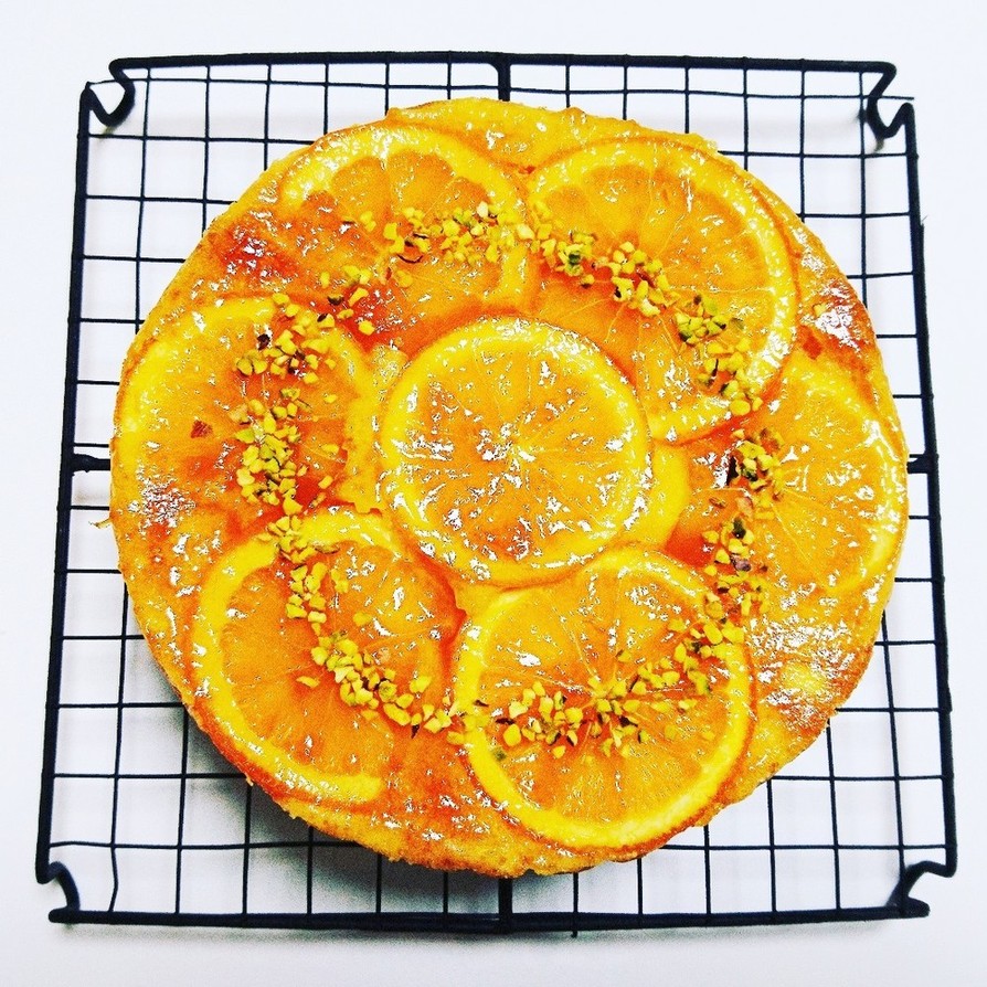 オレンジのアップサイドダウンケーキ